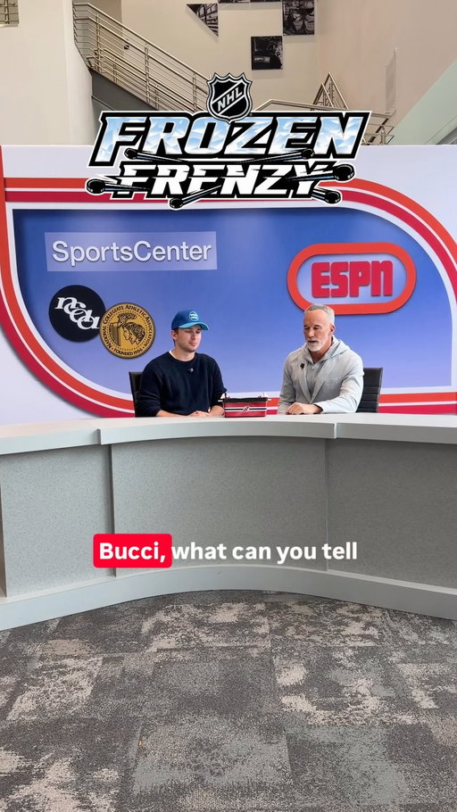 Caught up with the one and only @buccigross ahead of @espn’s NHL Frozen Frenzy to ask him all the hard-hitting questions 👊