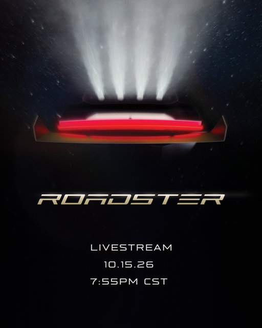 Roadster event streaming live this Thursday at 7:55pm CST