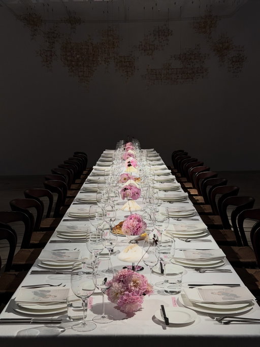 a dinner table set to celebrate @haileybieber 🩰