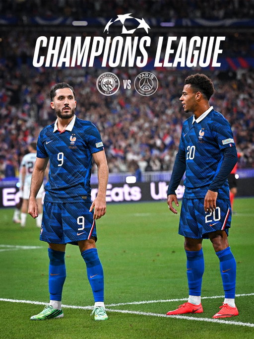 Retrouvailles entre coéquipiers en Bleu ce soir en Ligue des Champions ! 🤝🇫🇷

@rayan_cherki retrouve les Français du PSG. Bonne chance à tous nos Bleus engagés ! 💙

France teammates reunite in the Champions League tonight!