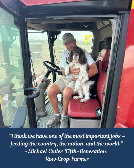 Michael Cutler, a fifth-generation row crop farmer in North Carolina, focused on continuously improving the farm through practices that support soil health and long-term productivity. ⁣
⁣
Farming has always been a family affair for Michael, and now one of his daughters is joining the operation, helping continue a legacy that spans more than five generations. His family has partnered with Perdue for generations, selling grain that helps support the food system. ⁣
⁣
Stay tuned this week as we continue sharing stories behind the farm. ⁣
⁣
#NationalFarmersDay #ThankAFarmer