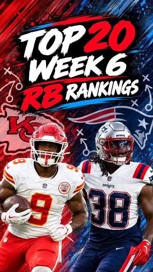 📈Top 20 Week 6 RB Rankings📈

Cam Skattebo is in line for a big week, his first of the season as the Giants go up against the Saints who rank last in the NFL against the run. 

Chuba Hubbard has been quite the surprise thus far in fantasy football as this Panthers team has been scoring a lot of points with him benefiting the most. 

Rhamondre Stevenson has performed well this year and now gets a bigger role with TreVeyon Henderson out for a while. Watch him work. 

Kyren Williams and Derrick Henry have been doing their thing all season long. Expect them to maintain their workhorse roles and score lots of points. 

Kenneth Walker is simply THAT GUY. There’s not much more that needs to be said. 

#fantasyfootballadvice #fantasyfootballtips #nflfantasy #raiderswalterpicks #nflfantasyfootball