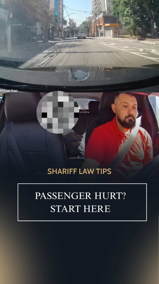You weren’t behind the wheel, but after an Uber or Lyft crash, the steps you take can still affect your recovery and your claim.

1. Get medical care.
Even if you feel okay at first, some injuries take time to appear. Tell your provider you were hurt in a rideshare crash and keep records of your treatment.
2. Save your trip details.
Screenshot your receipt, driver information, route, and trip status. These details may help establish what was happening when the crash occurred.
3. Report the crash through the app.
Follow the platform’s reporting process, keep a record of your report, and stick to the facts when describing what happened.

Rideshare claims can involve multiple insurance policies, and coverage may depend on the driver’s status at the time of the crash. Keeping records early can help protect your options.

At Shariff Injury Lawyers, we help injured people across Texas understand their options and take on insurance companies when necessary.

If you or someone you love was hurt as a passenger in a rideshare accident anywhere in Texas, comment “HELP” and our team will reach out for a free consultation. You don’t pay unless we win.

We handle the fight so you can focus on healing.

#RideshareAccident #UberAccident #LyftAccident #TexasInjuryLawyer #ShariffInjuryLawyers