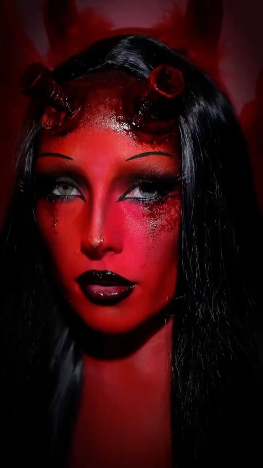 DEVIL 👀😈 Day 14 of 31 days of Halloween!!! 

• @beautybay 
- Bright matte palette

• @nyxcosmetics_uk 
- EpicWear eyeliner in black
- Jelly Job ‘red’ lipgloss

#devilmakeup #31daysofhalloween #creativemakeup #makeupfyp #makeuptransformation
