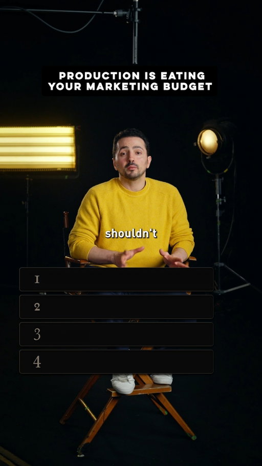 Most brands make this marketing budget mistake without realizing it. 

If you are betting your entire Q4 spend on a single hero video, you are killing your ROI. 

Here are the four budget changes that turn one shoot into a profitable campaign.