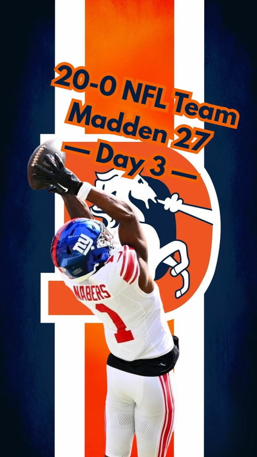 Trying to build a 20-0 NFL Team on Madden 27: Day 3 #acshear #nflfilter #20and0nflteam #madden27 #madden