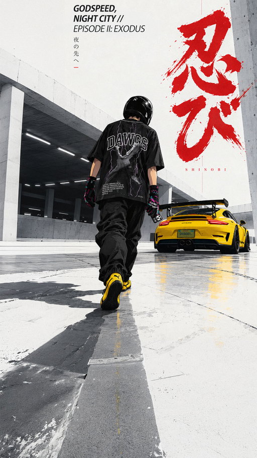 A @paramount_visuals FILM.

GODSPEED, NIGHT CITY // EPISODE II: EXODUS
6 MINUTES. 8.6 MILES. ONE LAST MISSION.
One final job. One chance to leave Night City behind.

PRODUCED BY
Paramount Visuals
@porschekultur
@rokform
@meguiars
@wearpvx
Gabriel C Boett
Vanz Yearwood

IN COLLABORATION WITH
@evanwu
@eric.choi0811
@janetdoan_
@dreamellyz
@roninprojects
@jessica_fang
RNNRMEDIA

ORIGINAL MUSIC & FILM SCORES
@slanksprod
@nyukyung253
Ryan Taubert
Don Ryvcko
Heretic

THE CAR & DRIVER
Eric Choi behind the wheel of the Porsche 911 GT3 RS.
Featuring components by @carbontastic & @forged.club, a titanium exhaust system by @opusinnovations, and a little companion from @dasai.co.

JOHNNY'S ESSENTIALS
Phone protection & car mounts by Rokform.
Racing equipment by The Prisma Lab and NRG Innovation.
Apparel by WearPVX & @topdawgswear.

FILMED WITH
@thypoch_official & @blazarlens.official lenses.

SPECIAL THANKS
To every single person who showed up on set, gave us their time, and helped bring Night City to life. We couldn't have done this without you.
—
To everyone who's been following this journey since Episode I, thank you. This is only the beginning.

WELCOME BACK TO NIGHT CITY.

A PARAMOUNT VISUALS PRODUCTION.