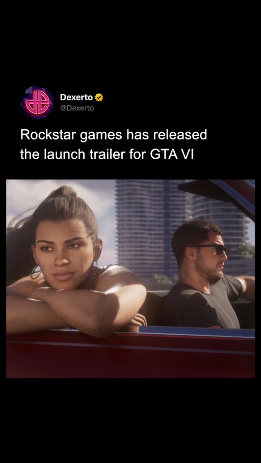The Grand Theft Auto VI launch trailer is here 👀

It features an original score from composers Justice feat. Tame Impala, SZA, and King Gizzard & The Lizard Wizard 🔥

🎥: @rockstargames

Pre-order GTA VI and upgrade your gaming setup at @currys