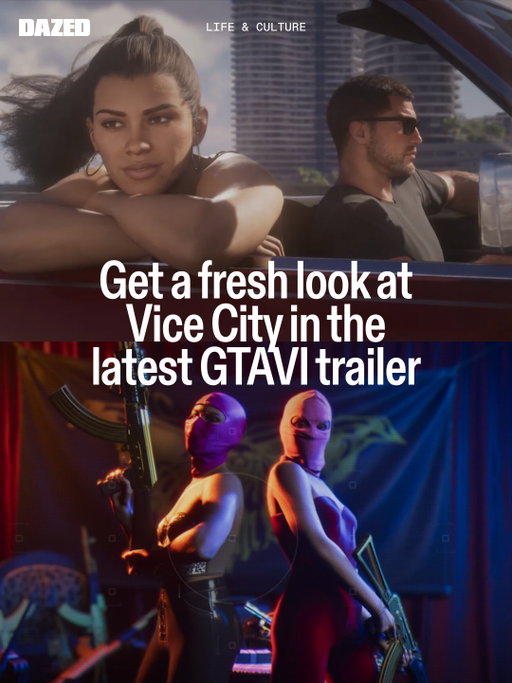 GTA VI's launch trailer is finally here ➡️🌴🚨⁠
⁠
@rockstargames has dropped a new look at Jason and Lucia's crime-fuelled romance - showcasing everything from customisable hairstyles and outfits to steamy shower scenes, the trailer offers another glimpse into the world of GTA VI – one we explored in our Autumn 2026 Dazed cover story.⁠
⁠
Soundtracking it all is new music from Justice, who composed the game's original score. Their new single, ‘Flower in a Hurricane’, features Tame Impala, SZA and King Gizzard & The Lizard Wizard.⁠
⁠
Tap the link in bio to revisit our in-depth interview with Rockstar 🔗⁠
⁠
#GTAVI #GrandTheftAutoVI #RockstarGames #Dazed⁠
