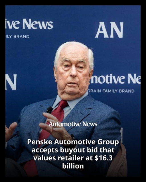 Penske Automotive Group said it will go private after agreeing to a bid from shareholders Penske Corp. and Mitsui & Co. that values the automotive retailer at $16.3 billion.

Penske Automotive said Oct. 15 that Penske Corp. and Mitsui would buy the retailer’s remaining shares at a purchase price of $212 per share. That’s slightly higher than the $210 per share the two buyers first proposed July 22.

#Penske #PenskeAutomotive #PenskeAutomotiveGroup #automotive #autoretail #autoindustry