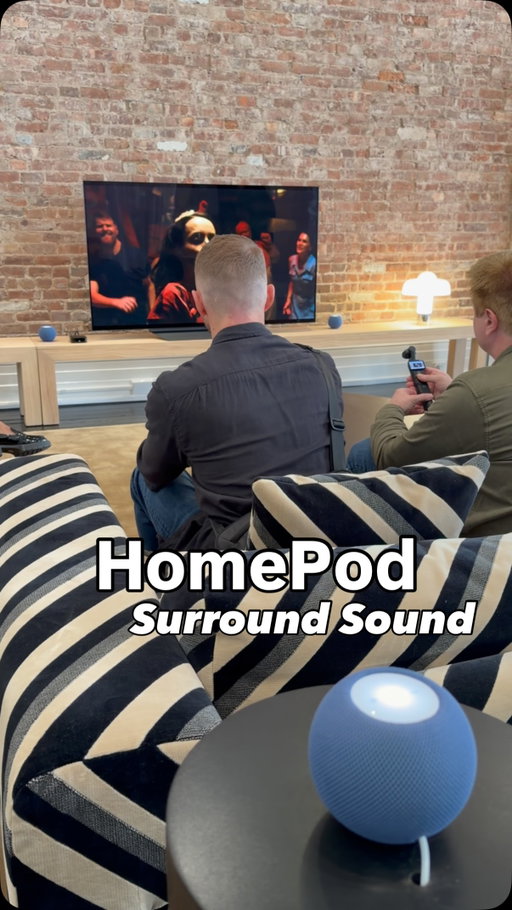 Testing out surround sound with 4 HomePods mini 2s. 

Connect up to 4 HomePod minis (gen 2) or HomePods (gen 2) for surround sound with the Apple TV! 

#applehome #homepod #appletv
