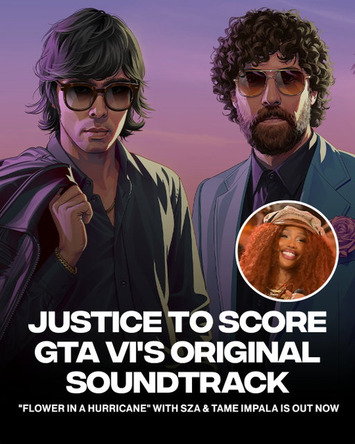 GTA VI's new launch trailer features a brand-new song titled "Flower in a Hurricane" by Justice feat. Tame Impala, SZA, and King Gizzard & The Lizard Wizard 🌴
ㅤ
The French electronic duo composed the entire original score for GTA VI. "Flower in a Hurricane" is OUT NOW. First thoughts?
ㅤ
(via @rockstargames)