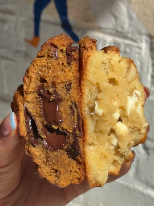 fall roll call 🍂 

✅ Fall spiced chocolate chunk cookie 
✅ White chocolate macadamia cookie 
✅ Pumpkin ginger spiced cake 
✅ Apple cider 
✅ Cacio e Pepe scone