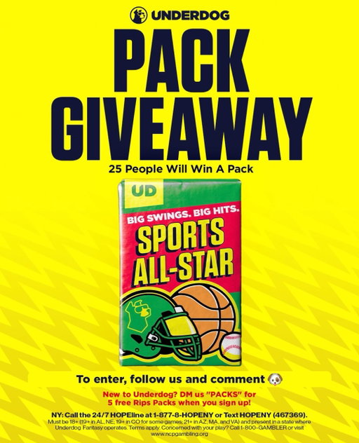 🎁 PACK GIVEAWAY 🎁

To enter, all you have to do is follow us (@underdogrips) and comment 🐶

25 people will be selected at random tomorrow at 12pm ET 🙌

This giveaway is not sponsored, endorsed, administered by, or associated with Instagram. By entering, participants agree to a complete release of Instagram from any and all liability associated with this promotion.