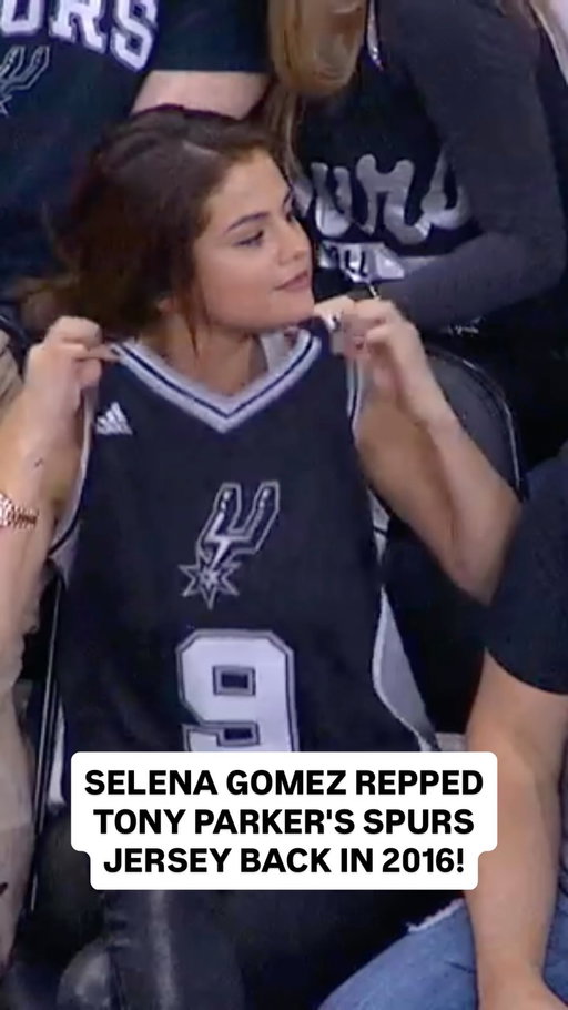 Throwback to 2016: Texas native @selenagomez wearing @_tonyparker09’s jersey 🔥 Wear your favorite jersey on Monday (10/19) to help celebrate a new NBA season! Share your jersey on social on NBA Jersey Day and tune in for @americanexpress NBA Tip-Off on Tuesday (10/20) at 3:00pm/et on NBC and Peacock.