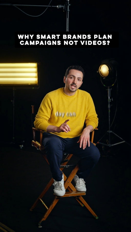 Smart video production strategy doesn't rely on a single video. 

We use this exact distinction to turn one shoot into 50 deliverables. 

A campaign is a system built around one objective, capturing everything you need while the crew, talent, and equipment are already on set. 

Stop buying videos and start planning campaigns.