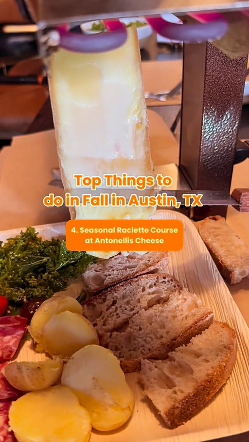 @antonellischeese is doing their seasonal Raclette course! For 65 per person you get pretty much unlimited Raclette and all the fixings! Tons of bread, charcuteries, spread, and all the potatoes for the perfect Raclette meal! You can use my coupon “Austinfoodadventures” for 20% off a class too! #austinfoodadventures #antonellispartner #atx #austinfood
