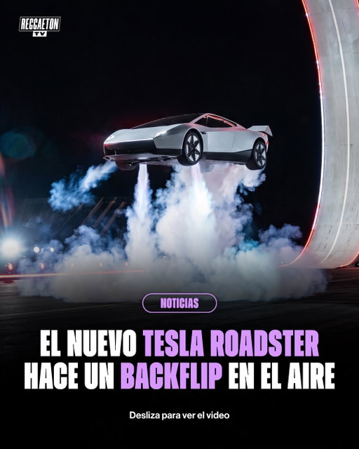 #ElonMusk presenta el Tesla Roadster con una maniobra salvaje, lanzando el coche desde una rampa, volteándolo en el aire, y aterrizando con seguridad en el suelo‼️🤯

También realizó un voltereta en medio del aire sobre la flota de Tesla. The Roadster es una colaboración entre Tesla y Spacex.