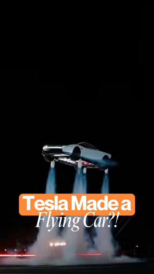 Tesla made a flying car?! #flyingcar #teslaroadster #teslaflyingcar #imparkerburton #androidguy