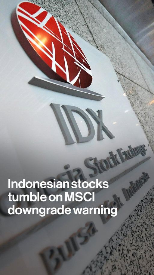 Indonesian stocks suffered their worst rout in nearly three decades after MSCI warned the country’s emerging-market status was in jeopardy. David Ingles and Stephen Engle report.

Tap the link in our bio to read more.