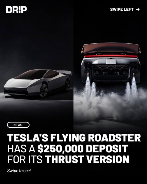 Tesla has unveiled its next generation Roadster, introducing three trim levels that take the electric supercar from high performance road driving to brief airborne maneuvers.

The entry level Performance model requires a $50,000 reservation payment and features active aerodynamics alongside a multi mode suction system designed to generate downforce.

The Thrust version requires a $250,000 reservation payment and adds rear mounted cold gas thrusters developed with SpaceX technology, allowing Tesla to claim acceleration from 0–60 mph in under one second.

At the top sits the invite only Rocket trim, a single seat configuration equipped with 10 cold gas thrusters designed to lift the vehicle off the ground and control its movement in the air.

During its October 15 unveiling, Tesla demonstrated the Roadster performing aerial maneuvers and showcased an acceleration run reported at approximately 0.81 seconds from 0–60 mph.

Production is currently targeted for 2028, although final vehicle prices have not been announced. The Rocket trim is not approved for public road use. Do y’all want this car?