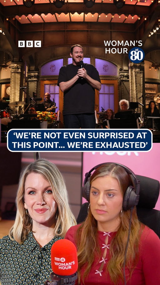 ‘We’re not even surprised at this point… we’re exhausted’

Social media has lit up in recent days after US comedian Shane Gillis made a controversial joke on the NBC show ‘Saturday Night Live’ in the US.

From gym-goers and athletes to celebrities, there was an immediate backlash, calling his comments ‘misogynistic’ and even dangerous towards women.

On Woman’s Hour, @itsanitarani was joined by comedian @rachelsvparris and journalist Kristina Beanland @kristinabean90, who wrote about this for The Metro.

They shared their reactions to these comments, and why they think this has caused outrage online.

Listen to the full discussion on @bbcsounds - it’s the Woman’s Hour episode from 16 October 🎧
.
.
.
#bbcwomanshour #shanegillis #women #snl