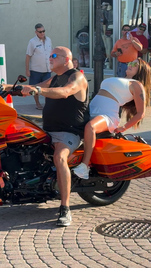 What’s your best advice to a lovely lady who says the motorcycle ride is hurting her back? 🤷‍♂️