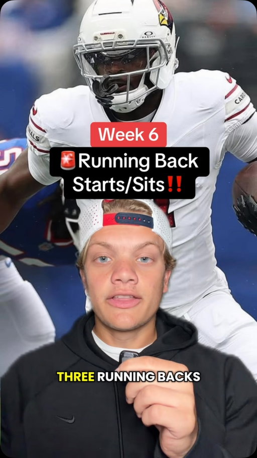 Starts and sits at the running back position for week six of fantasy football! I’m still rolling with Chuba Hubbard, who is averaging nearly 20 fantasy points a game. But I’ll be sitting Jeremiyah Love, who hasn’t been producing as well. ￼