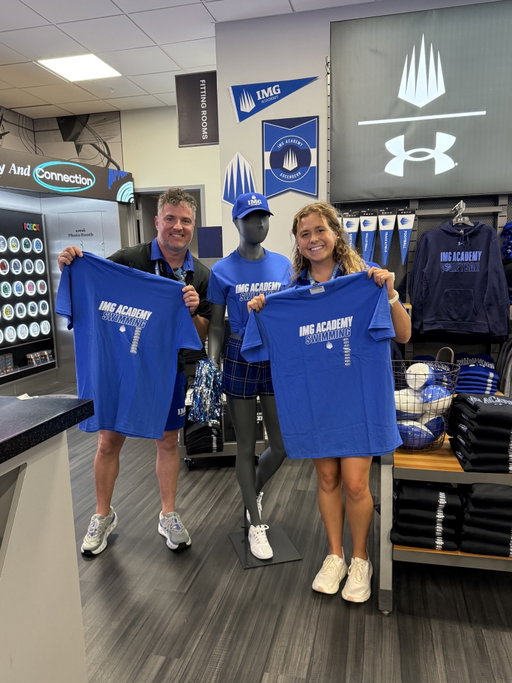 IMG Academy Swimming gear has officially arrived! 🌊🏊

The newest addition to the IMG Academy campus store is making a splash, and our Swimming staff wasted no time getting their hands on it! 💙

As we prepare for IMG Academy Swimming in 2027, now is the perfect time to start repping the next chapter of our athletic programs.