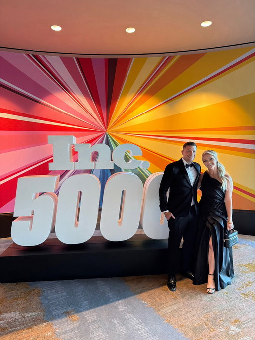 A special night celebrating my favorite person! 🥂So incredibly proud of my husband and his company, @pdtalent , for being recognized as one of America’s fastest-growing private companies on the Inc. 5000 list! Watching your hard work and dedication turn into something so amazing makes me the proudest wife. So well deserved, and I can’t wait to see what’s next! 🤍