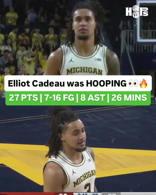 Michigan guard Elliot Cadeau picking up right where he left off last season 😈

 Cadeau puts up a game-high 27 in an exhibition win against Oregon State @elllio