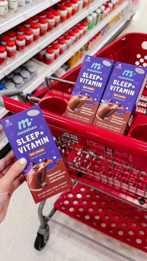 Who doesn’t love a cozy cup of hot cocoa before bed?! ☕💜 MoonBrew Hot Cocoa Sleep + Vitamin Sticks just landed at Target, and I’m so excited about this find! #MoonBrewpartner Made with magnesium, tart cherry, and vitamins, this melatonin-free hot cocoa is such a cozy way to wind down at night! Just mix with milk or water and enjoy! 🌙

 Drop the word MOON below and I’ll send you the 🔗 to shop at Target! 🎯

@moonbrew @Target #Target #MoonBrew #targetpartner