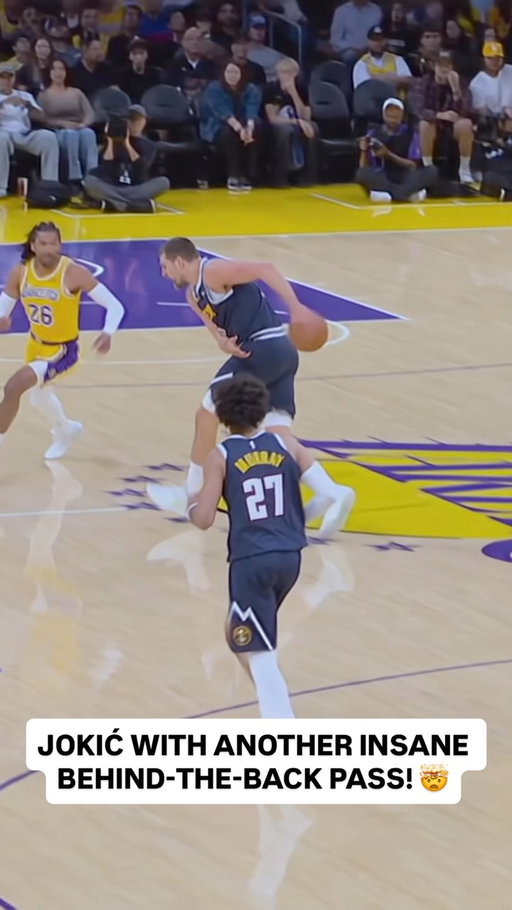 Only Jokić can make a behind-the-back assist from half-court look this EASY! 🔥 DEN-LAL | LIVE NOW on ESPN