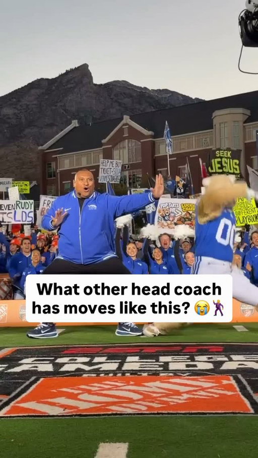 BYU’s Kalani Sitake just kept emoting 🤿