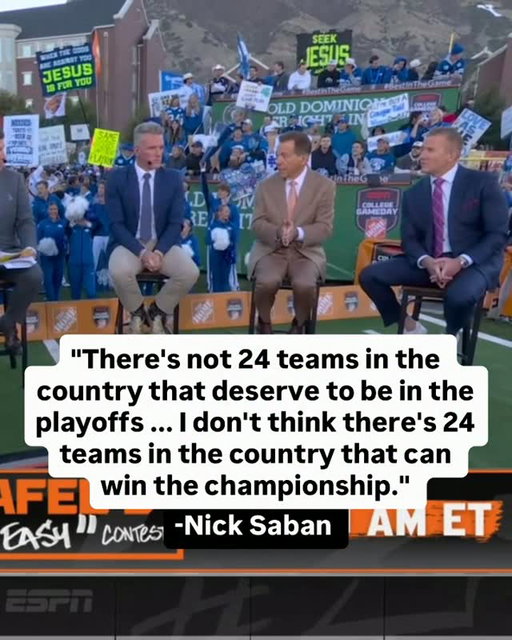 Nick Saban reiterated his concerns about a potential expansion to a 24-team College Football Playoff in 2027.