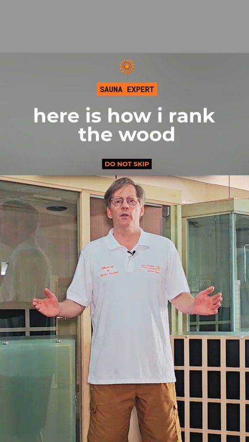 Here are 3 things to compare:

Wood species: Cedar, hemlock, and basswood each have different characteristics.

Wood grade: Knots, consistency, and visible imperfections can affect the finished appearance.

Construction quality: Look at the thickness, fit, and finish of the panels.

Don't judge a sauna by its photos alone. Know what you're paying for!