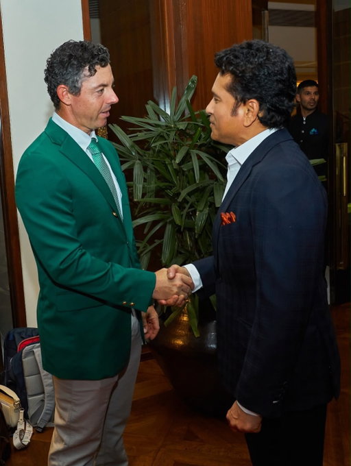 It was great to bring the Green Jacket back to India and spend time with @sachintendulkar.