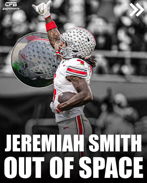 Jeremiah Smith is officially out of space on his helmet. 

The #1 WR in the nation is going to need a 2nd one.