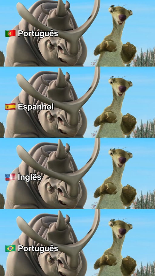 O Sid continua a ser a melhor personagem de sempre, seja em que idioma for. #IceAge