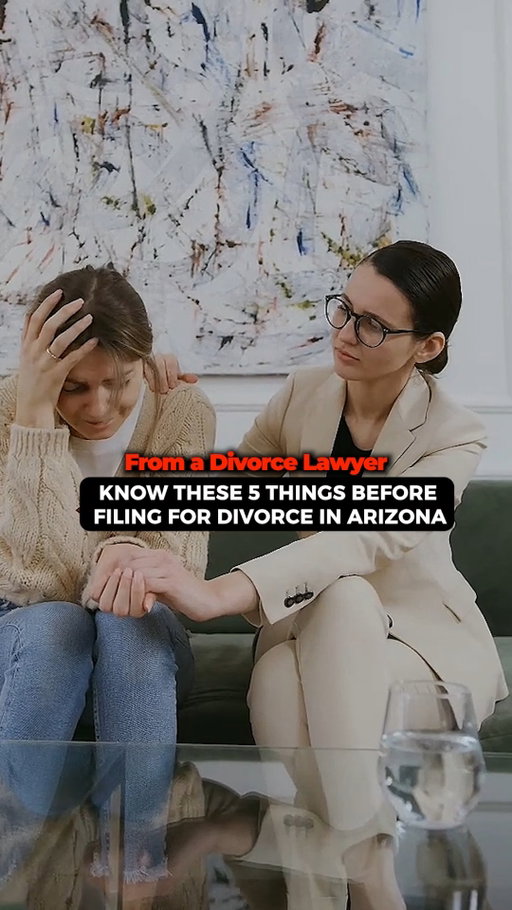 Filing for divorce in Arizona? Here are 5 critical things you must know before submitting your paperwork! ⚖️

Residency Requirements: At least one spouse must reside in Arizona for 90 days before filing.
Community Property State: Assets and debts acquired during the marriage are typically divided 50/50.
The Waiting Period: Arizona requires a mandatory 60-day cooling-off period before a divorce can be finalized.
No-Fault Divorce: You don't need to prove fault or wrongdoing to file.Initial 
Petition Risks: What you request in your initial papers sets the foundation for your entire case getting legal advice early is essential! 

Have questions about starting the divorce process in Arizona? Comment below! 👇

#ArizonaDivorce #divorcetips #familylaw #azlawyer #divorceadvice #FamilyCourt #LegalStrategy