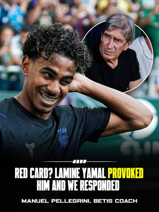 🚨😤 Real Betis coach Manuel Pellegrini 𝐅𝐔𝐑𝐈𝐎𝐔𝐒 with the referee against Barcelona!

“The red card completely killed us... Yes, maybe it was aggressive, but Lamine Yamal 𝐏𝐑𝐎𝐕𝐎𝐊𝐄𝐃 𝐇𝐈𝐌.” ⚠️

“Lamine Yamal provoked him and we responded. It was a dirty match. The referee should have given both a yellow card and moved on.”

“We got a player sent off who responded to an 𝐀𝐆𝐆𝐑𝐄𝐒𝐒𝐈𝐎𝐍 𝐁𝐘 𝐋𝐀𝐌𝐈𝐍𝐄. His reaction was not correct maybe, but he was responding to another aggression.” ‼️