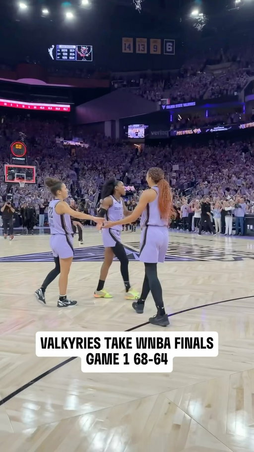 GAME ONE, WON ⚔️

The @valkyries take Game 1 of the #2026WNBAFinals, 68-64!

Gabby Williams: 26 PTS | 4 REB | 3 3PM
Kiah Stokes: 9 PTS | 7 REB | 4 BLK
Kaila Charles: 7 PTS | 10 REB | 2 STL

#WNBASeason30