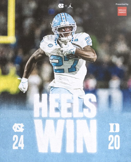HEELS WIN 

#GoHeels x @wellsfargo