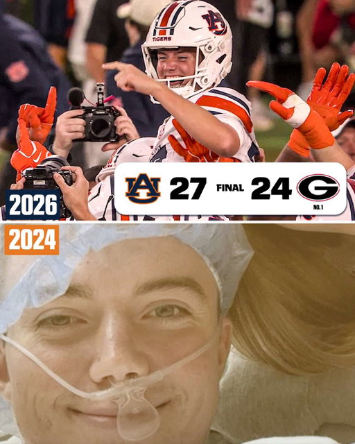 Auburn K Alex McPherson was diagnosed with ulcerative colitis in the spring of 2024 and had his large intestine removed.

Two years later, he made the game-winning kick to knock off No. 1 Georgia ❤️