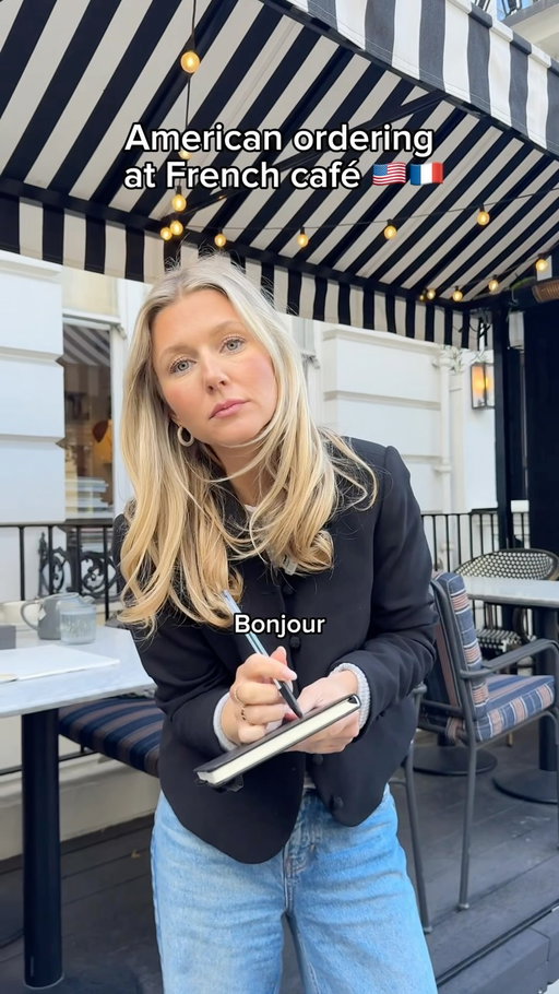 All of a sudden she speaks English 😂🇫🇷🇺🇸 #americangirl #frenchgirl #parisiangirl #painauchocolat #americaninfrance
