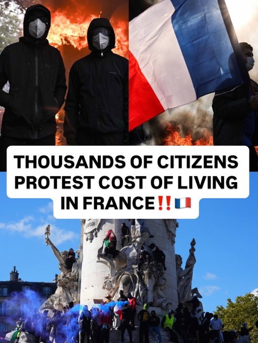Thousands of French citizens are protesting against rising living costs and poor school conditions‼️

According to Interior Minister Laurent Nuñez, there have been over 100 marches and an estimated 550,000 protestors across the country. The CGT labor union claims the number of protestors is closer to 800,000 🤯

Associated Press reports that police fired tear gas and water cannons at protestors who were masked and throwing fireworks in Paris.

The protests have given way to riots in specific areas according to the New York Times, and 1,800 people have been arrested.
