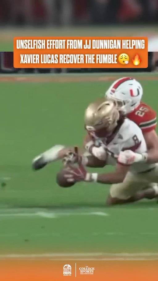 A True Team Effort From @jj_dunnigan As He Held FSU’s WR, Leading to @xavierlucas12_ Recovering the Fumble 🤝🔥😮‍💨
 
(Via: @espn )
•
•
•
•
#ItsAllAboutTheU #Canes🙌 #MiamiHurricanes #TheU #miami