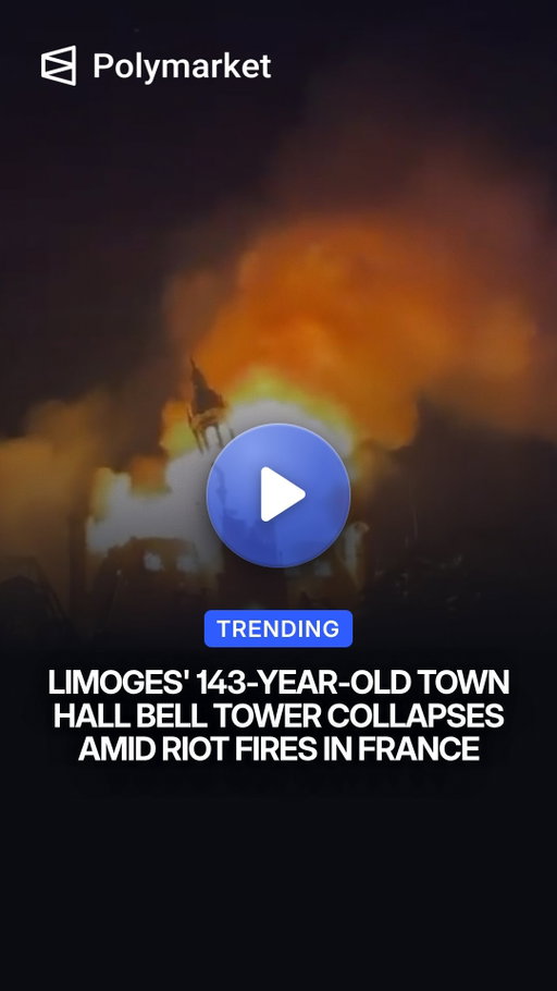 A historic town hall in Limoges, France, that survived two world wars was set ablaze by masked rioters on Saturday as nationwide protests descended into some of the country’s worst unrest in years.

The 19th-century neo-Renaissance building was engulfed in flames, causing its roof and 43-meter clock tower to collapse as horrified residents watched. 

The destruction drew comparisons to the 2019 Notre Dame Cathedral fire, which saw the iconic Paris landmark’s spire collapse.

Residents returned Sunday to survey the devastation, while the city’s mayor condemned the attack and criticized the lack of police protection. 

The fire has become one of the most striking symbols of France’s escalating unrest, fueled by anger over rising living costs, education conditions and government policies.

Traders predict a 24% chance France will declare a state of emergency this year.