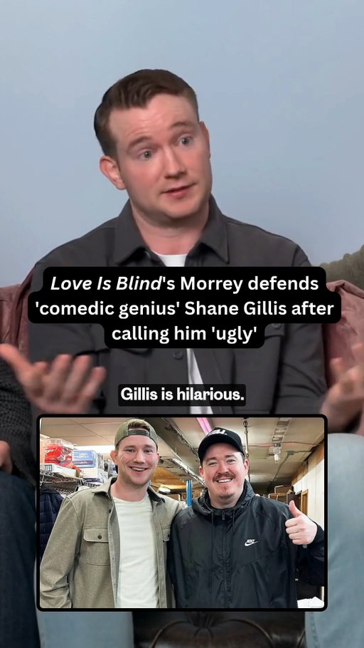 While 'Love Is Blind' season 11 filmed more than a year ago, contestant Morrey’s reference to Shane Gillis hits different after the comedian's controversial 'Saturday Night Live' monologue. 

“I didn’t pick the timing," Morrey tells EW of his remarks in the pods that used Gillis as an example of "ugly guys with hot girlfriends."

He might not have the highest regards for the comic's looks, but Morrey says he considers Gillis a "comedic genius" and anyone who thinks the 'Tires' star isn't funny, is "just coming from a place of hate."

Interview by @sarahhearon

#LoveIsBlind #LIB #ShaneGillis #SNL