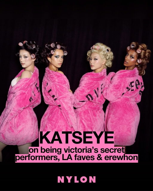 All eyes on @katseyeworld when they hit the catwalk!! 

Exclusively for NYLON, the girl group dialed in from the glam room before the @victoriassecret Fashion Show to talk to us about their favorite memories of past Victoria’s Secret shows, their LA routines, Erewhon orders, and more — read the full interview at the link in bio.

Photos: Rahul Bhatt
Videos: NYLON / @katdiermissen